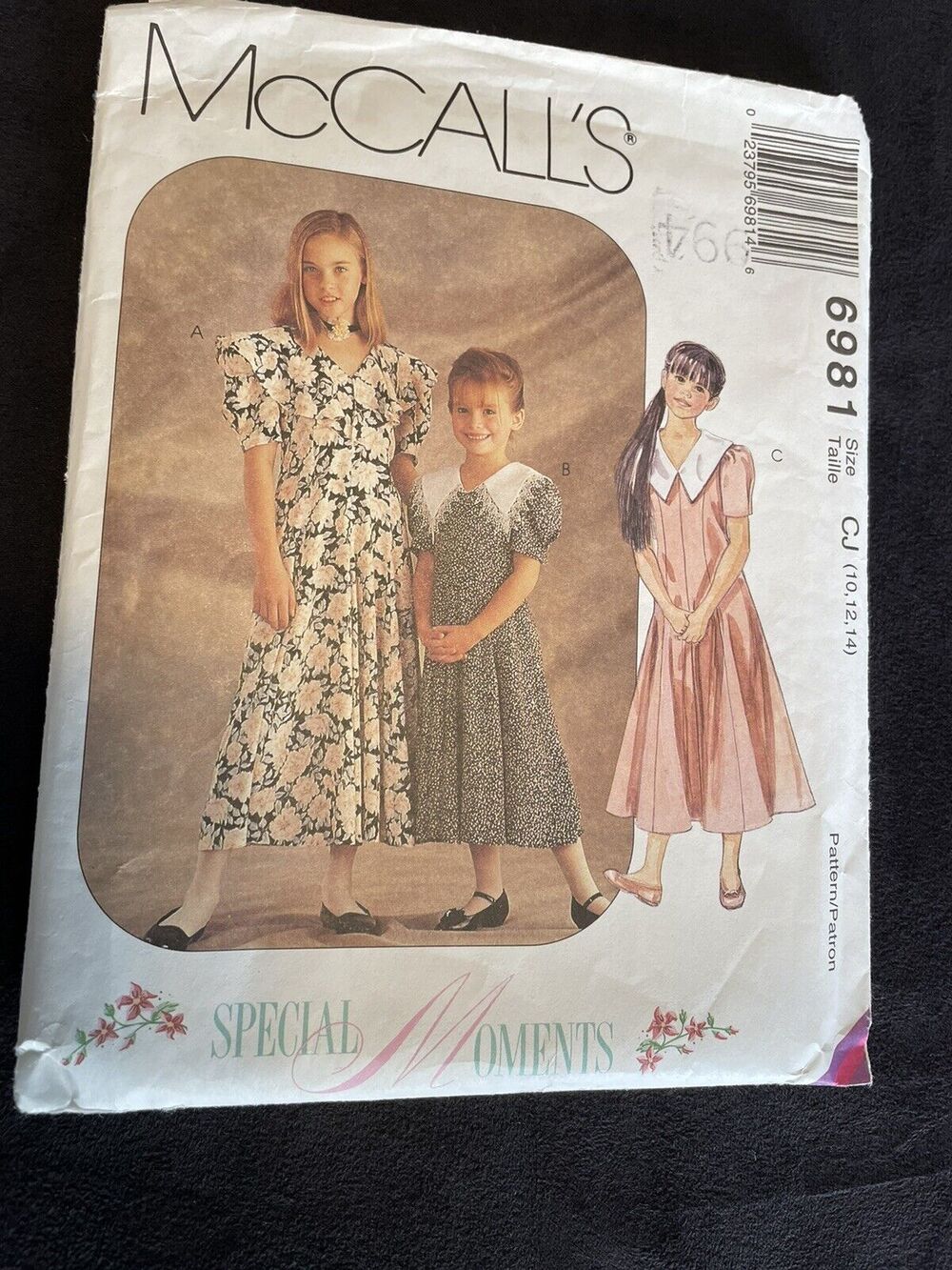 McCalls 6981 Girls S10-12-14 Fit & Flare Princess Seam Dress Modest Pattern
